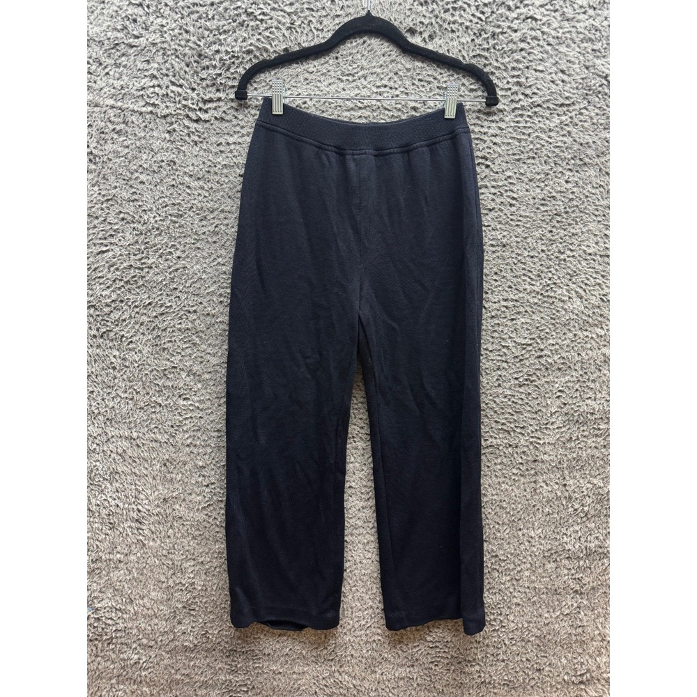 Escada Wool Blend High Rise Wide Leg Knitted Pull On Pants Black Women‎ Size 38
